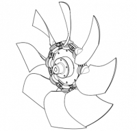 820639 Колесо лопастное вентилятора теплообменника 690/8/40/2Z/LD FR8397001690R