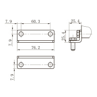 832252 Кронштейн для крепления плиты CETOP05