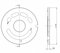 Плита распределительная правого вращения насоса HPA6   HP264019002R