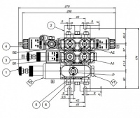 Гидрораспределитель 2 секций DO6D5E2FGSV200001
