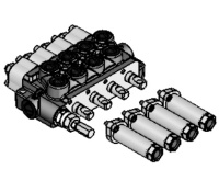 821390 Гидрораспределитель моноблочный P40 5ти секционный