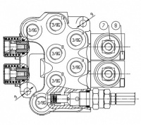 Гидрораспределитель моноблочный 2 секции (ML) DO6DE2BACDZ180136