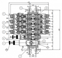 Гидрораспределитель 5 секций DO6D5E5FGSV200001