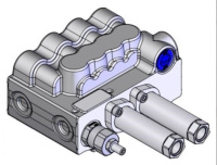 820258 Гидрораспределитель моноблочный 2 cекции 50л/мин без плавающего положения